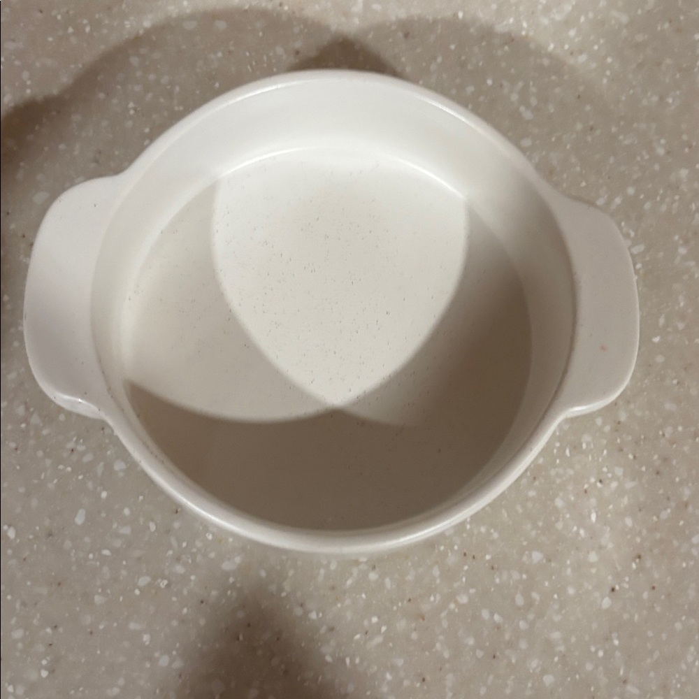White Ceramic brie baker Dish with Squirrel Handle - Picture 3 of 4